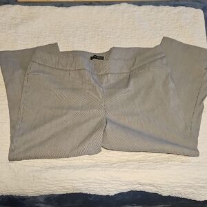 Women's Hilary Radley Striped Gray Capri  Pants Size XXL